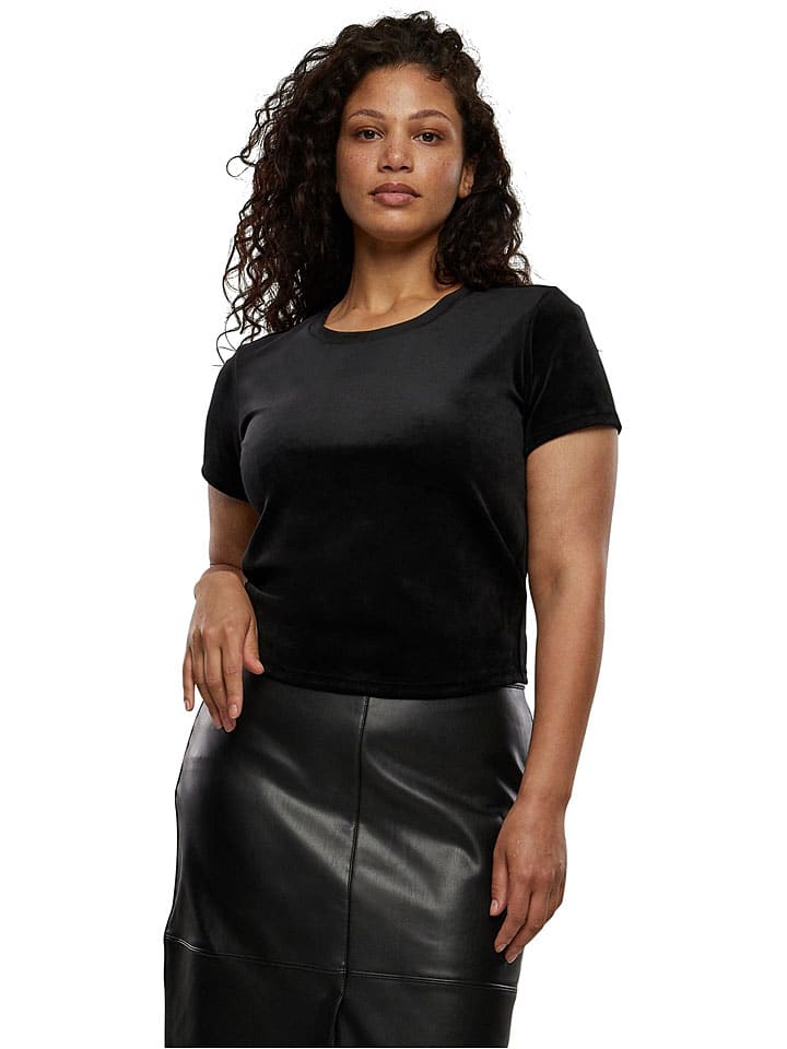 

Urban Classics Бархатная футболка черного цвета, Черный, Urban Classics Бархатная футболка черного цвета