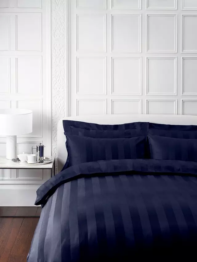 

Постельное белье Jasper Conran London 500 Thread Count Satin Stripe, цвет jaspers/navy