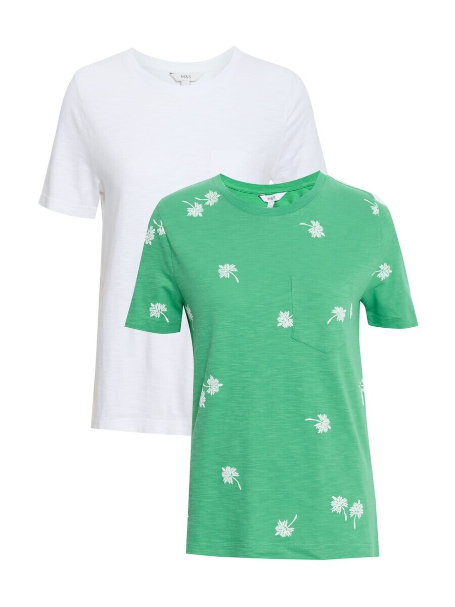 

Футболка Marks & Spencer Shirt, цвет green/white