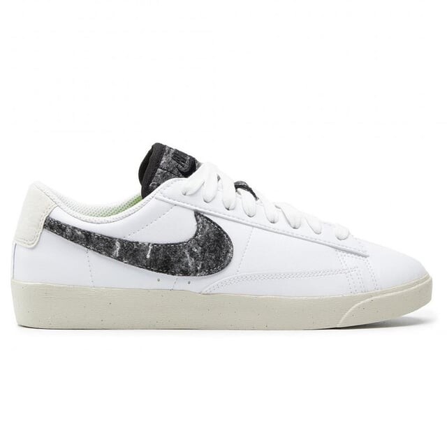 Кожаные женские кроссовки Blazer low se со шнуровкой da4934 100 Nike, белый
