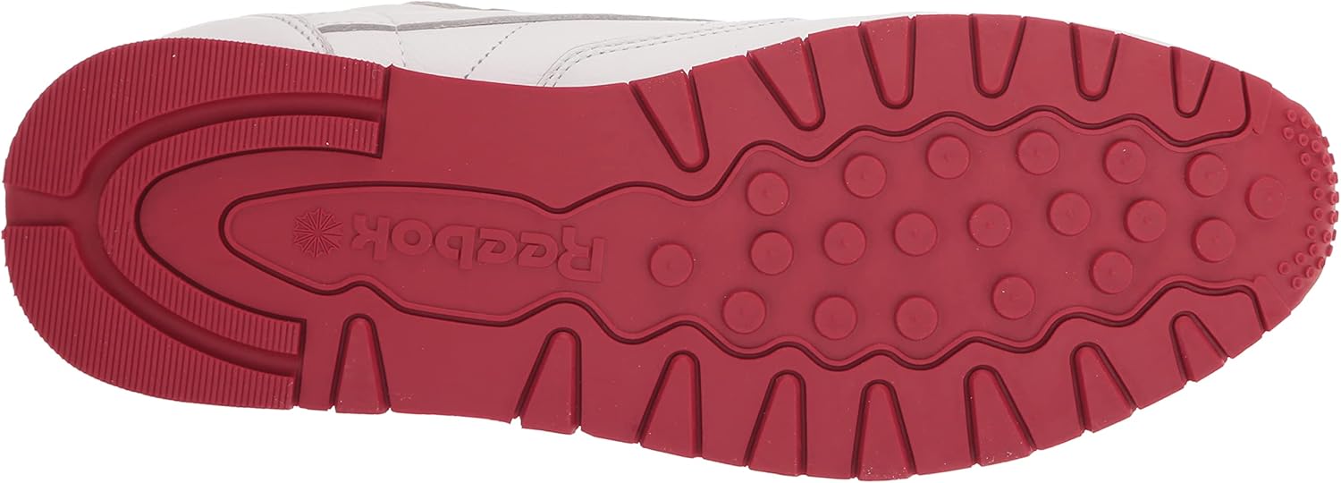 Классические кожаные кроссовки для взрослых, унисекс V1 Reebok, белый/красный — фото 4