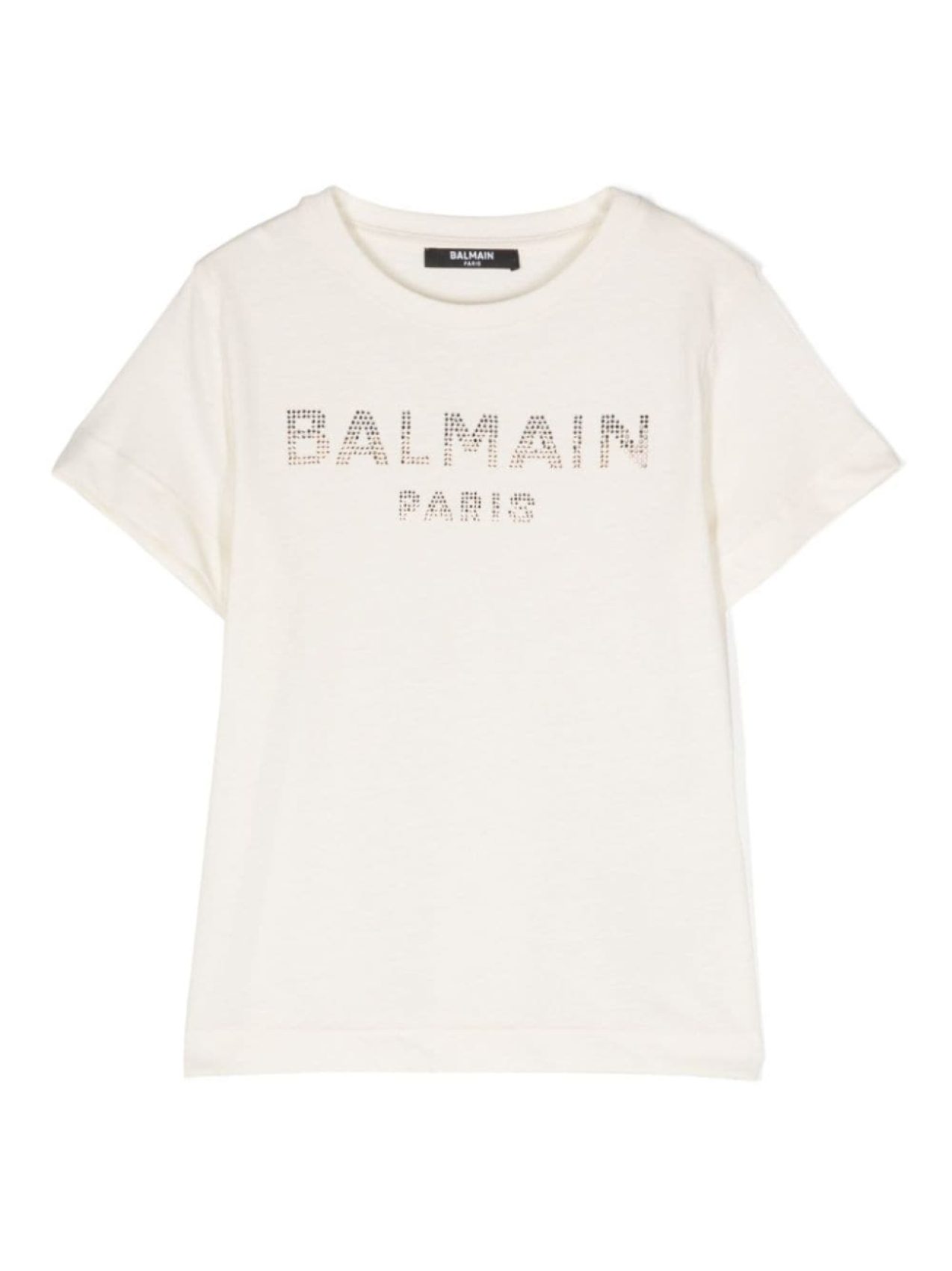 

Balmain Kids футболка со стразами, белый