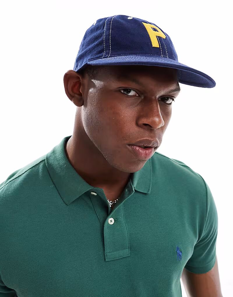 

Бейсболка Polo Ralph Lauren Authentic P с аппликацией из замши в цвете Newport Navy