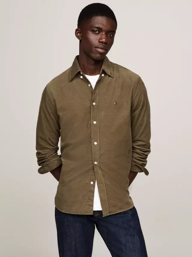 

Рубашка Tommy Hilfiger Corduroy, цвет army/green