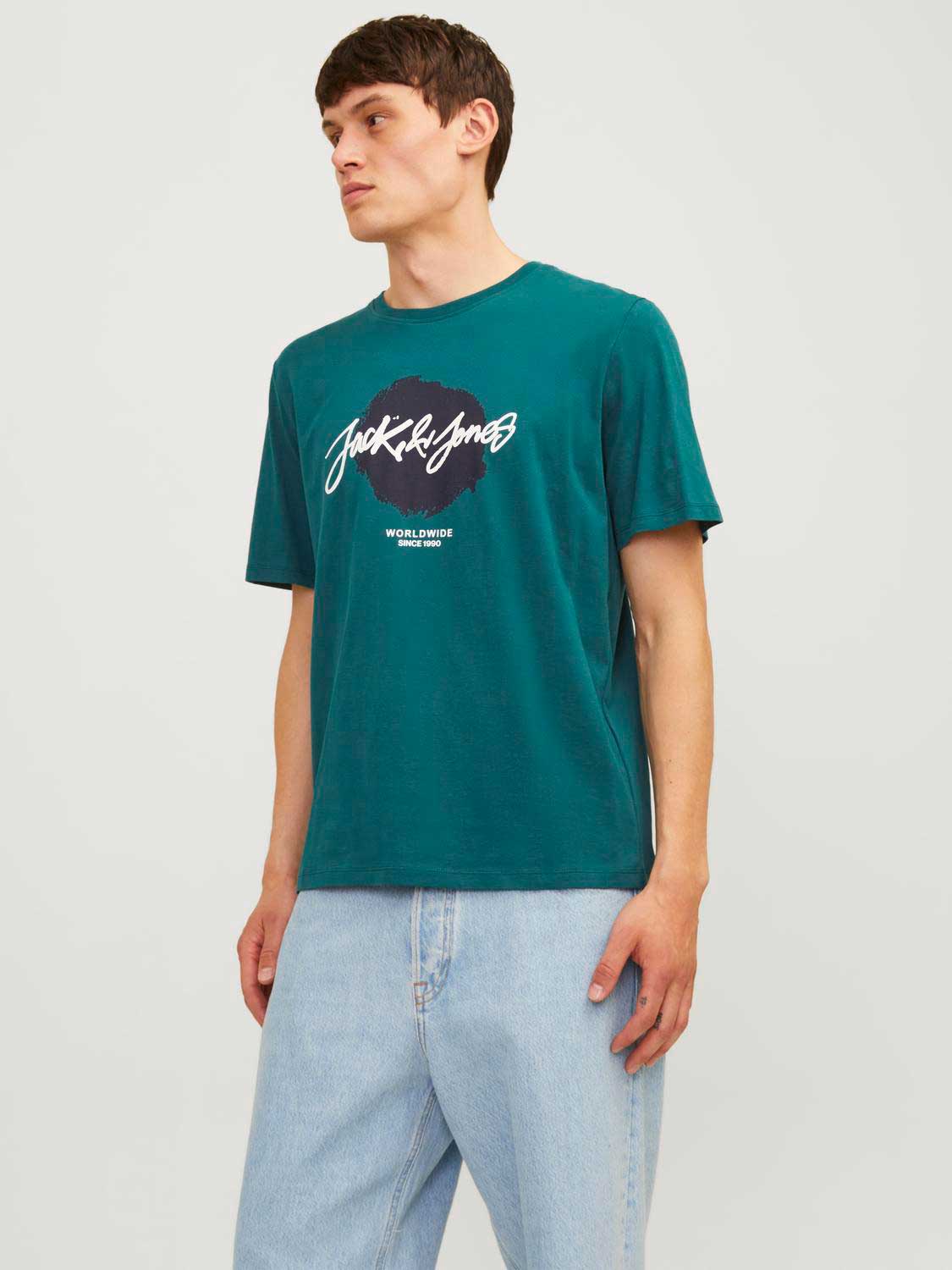 

Футболка Jack & Jones JJTILEY TEE SS CREW NECK LN, зеленый