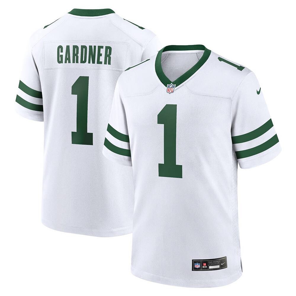 

Мужское белое джерси Nike Ahmad Sauce Gardner New York Jets Legacy Player Game, цвет Jet White