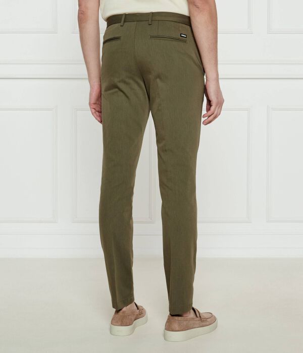 Брюки чинос kaito1_t Slim fit Boss, хаки — фото 4