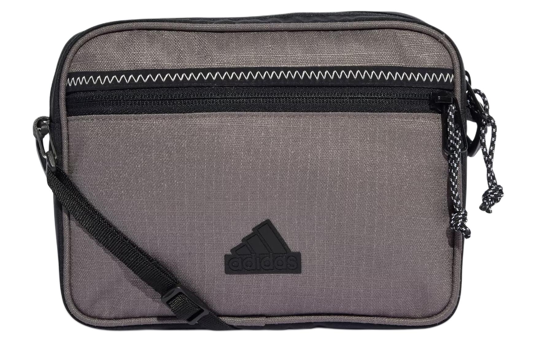 

Переработанный полиэстер портативная сумка через плечо, унисекс антрацитовый серый и черный Adidas