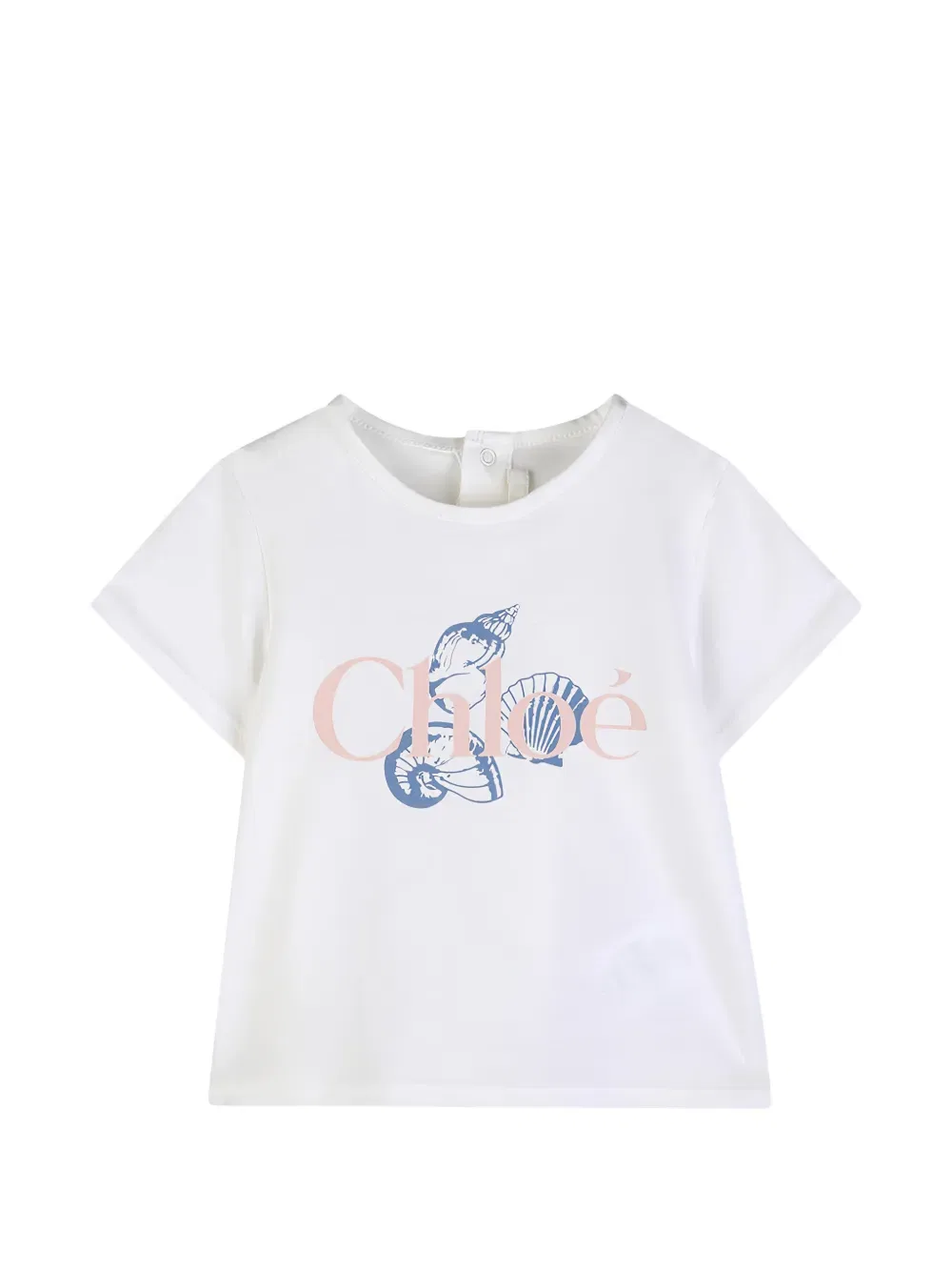 Футболка с принтом в виде морских ракушек Chloe Kids, белый
