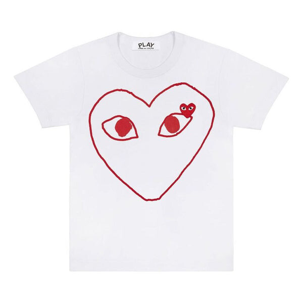 

Футболка red emblem heart sketch tee 'white' Comme Des Garcons Play, белый