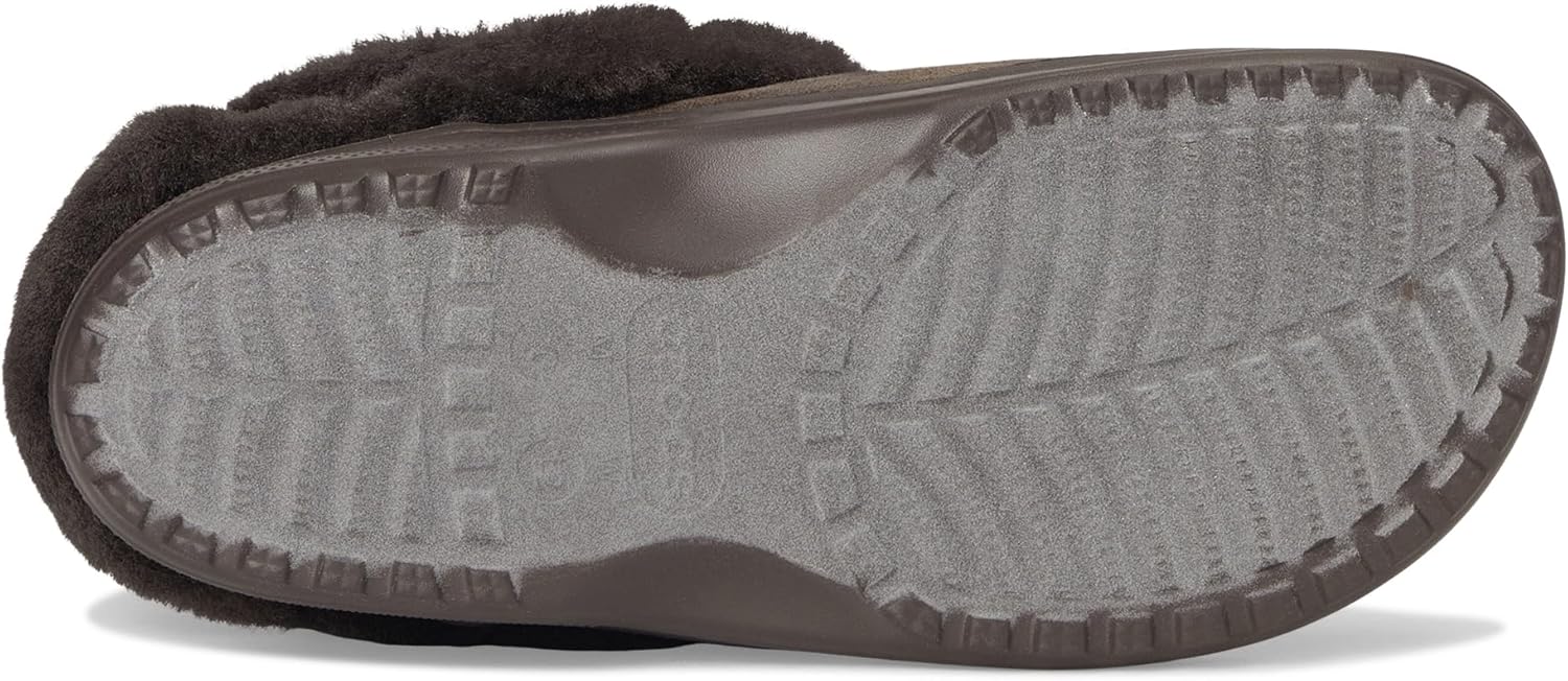 Сабо унисекс для взрослых Classic Unforgettable с подкладкой, пушистые тапочки Crocs, эспрессо — фото 4