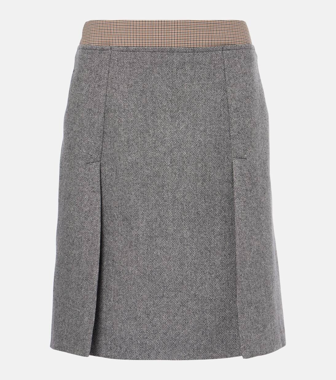 

Юбка миди из рижского твида Sportmax, черный