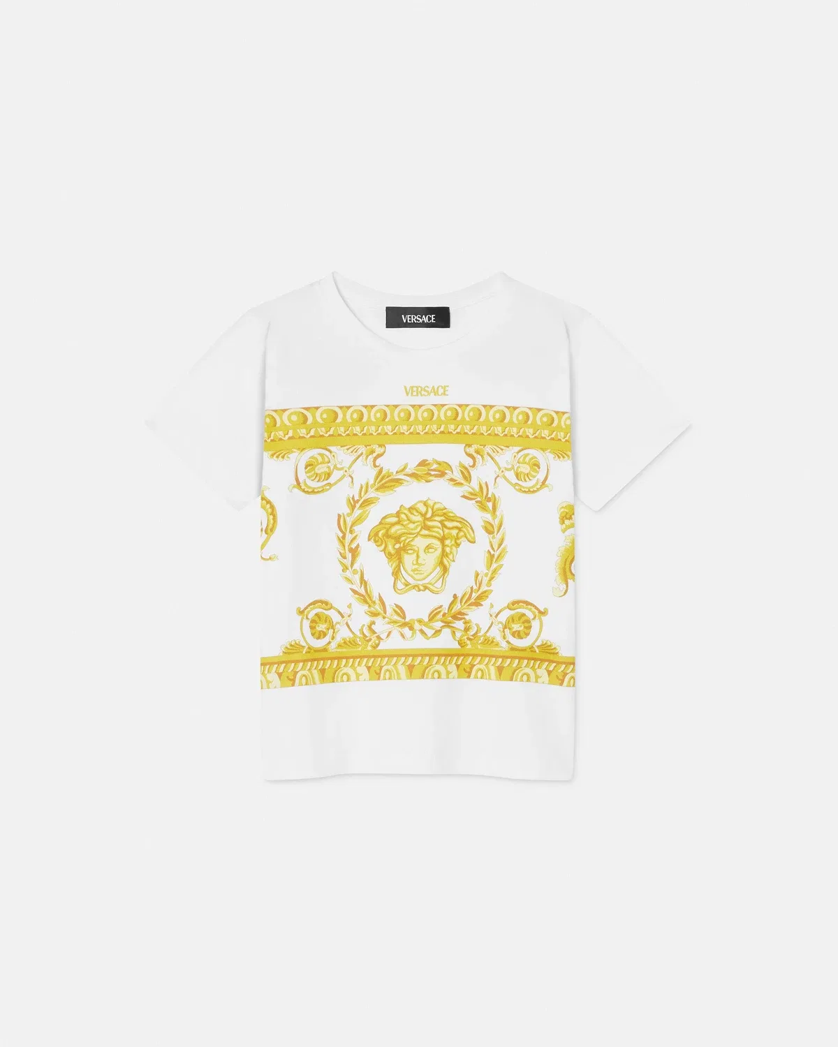 Детская футболка Medusa Garland VERSACE, белый