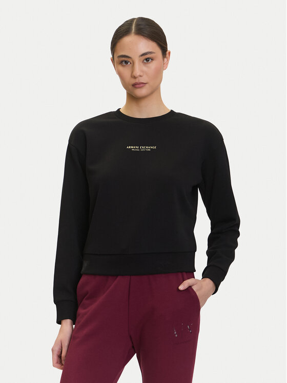 

Свитшот relaxed fit XW001451 AF10830 MC021 Armani Exchange, чёрный