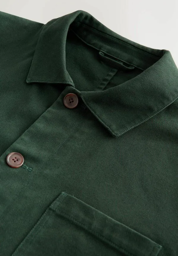 Легкая рабочая куртка стандартного кроя, окрашенная в готовом виде. Next, Forest Green — фото 2