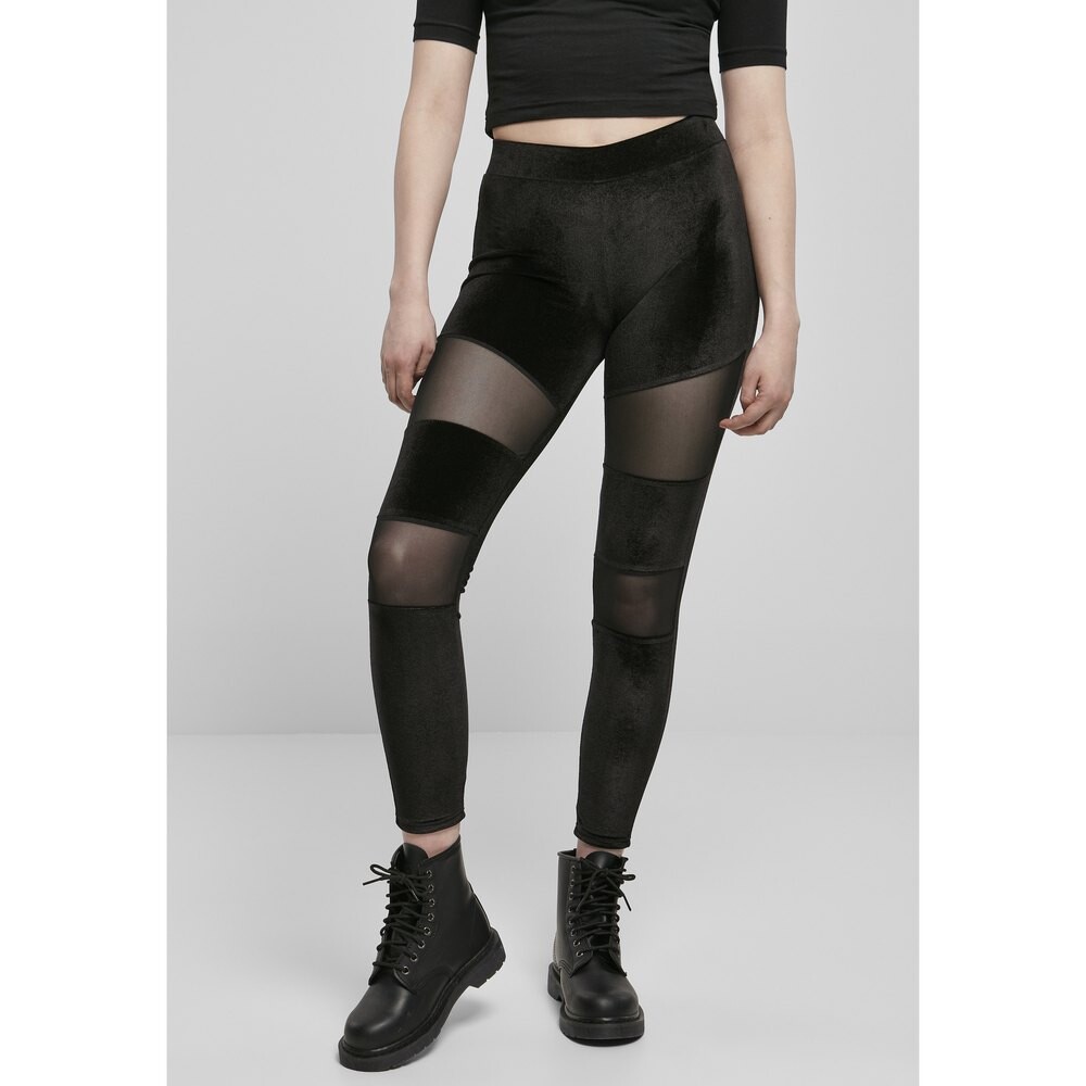 

Леггинсы Urban Classics Velvet Tech Mesh Big, черный