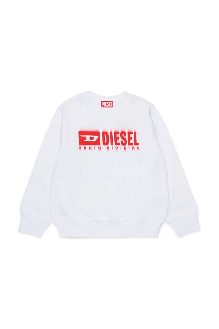 

Детская толстовка из хлопка SGINNL8 ПОВЕРХ ТОЛСТОВКИ Diesel, белый
