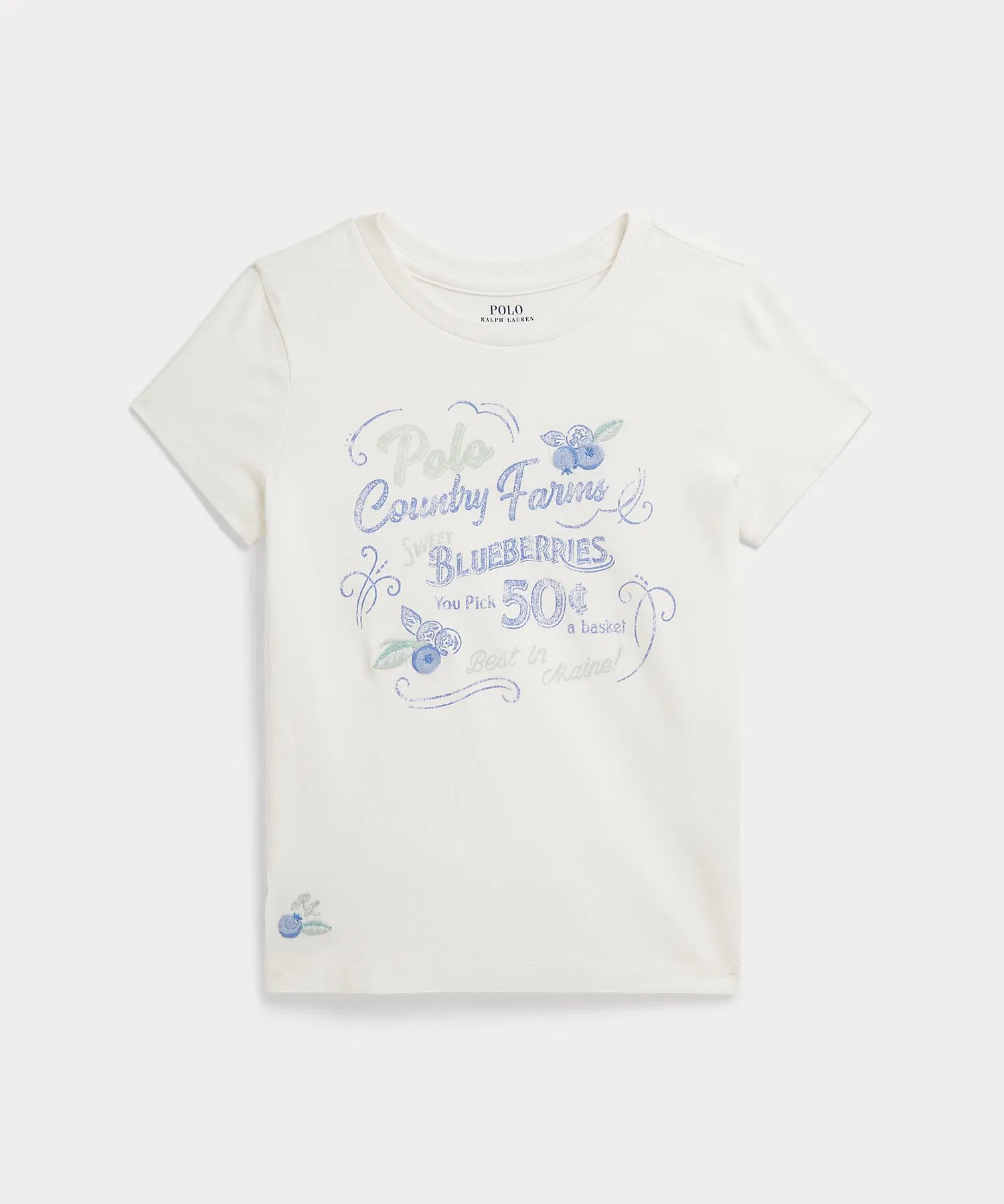 Детская футболка POLO RALPH LAUREN CHILDRENSWEAR с принтом "Blueberry"
