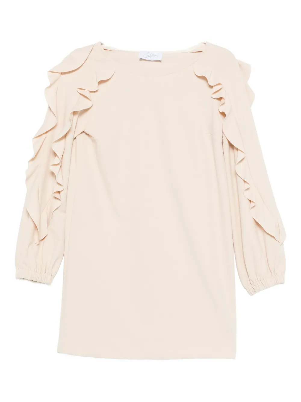 

Мини-платье с оборками So Allure, нейтральный