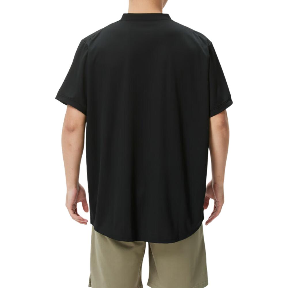 Nike Футболка Dri Fit мужская черная V-образный вырез Moderate — фото 4