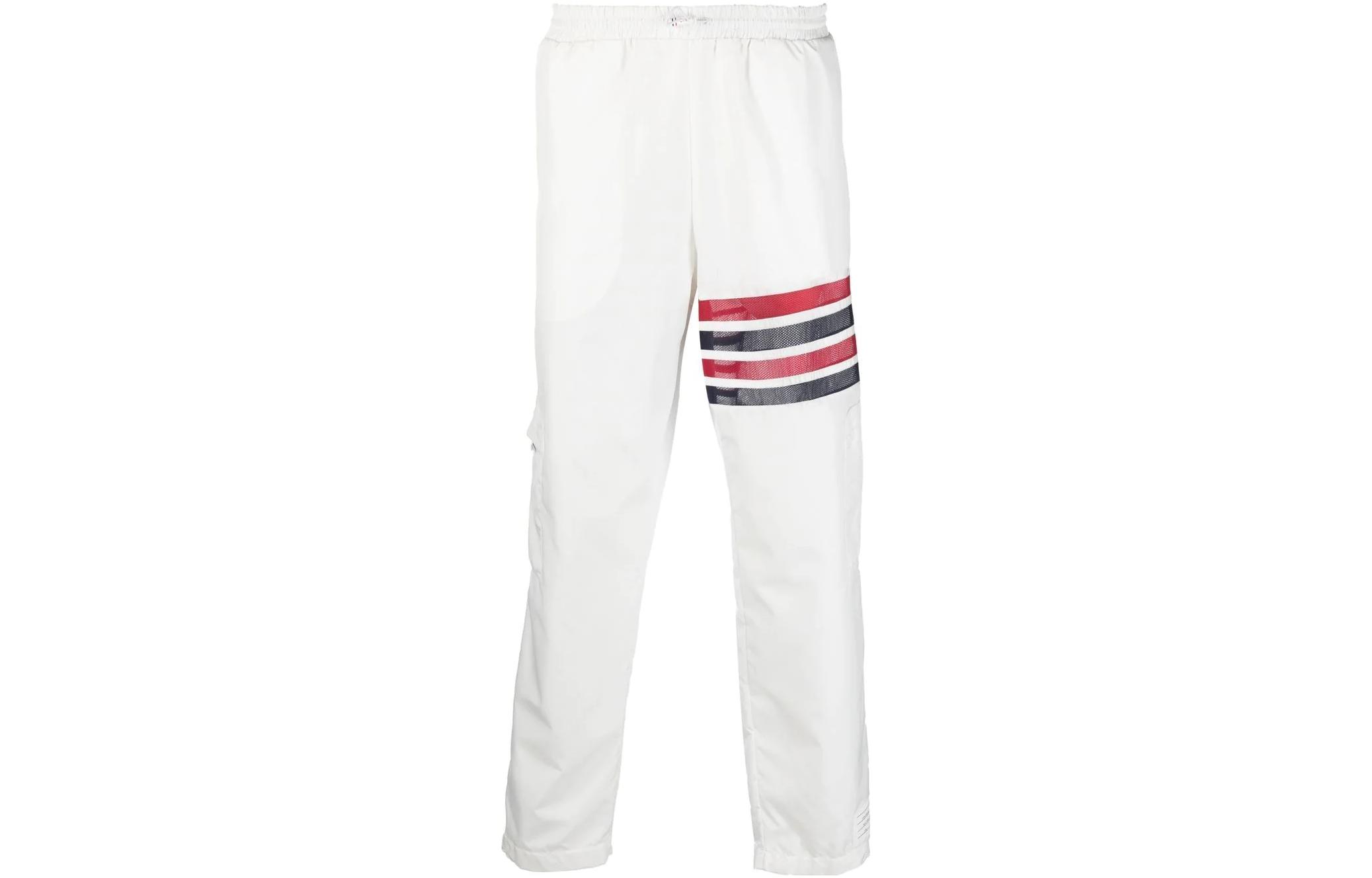 

THOM BROWNE Вязаные спортивные штаны мужские white