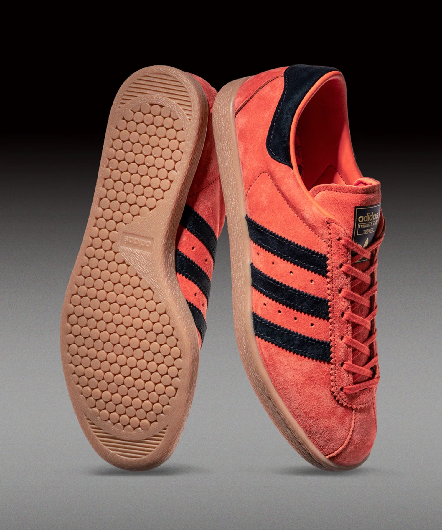 Кроссовки adidas Originals Trinidad And Tobago из натуральной кожи и резины оранжевые — фото 3