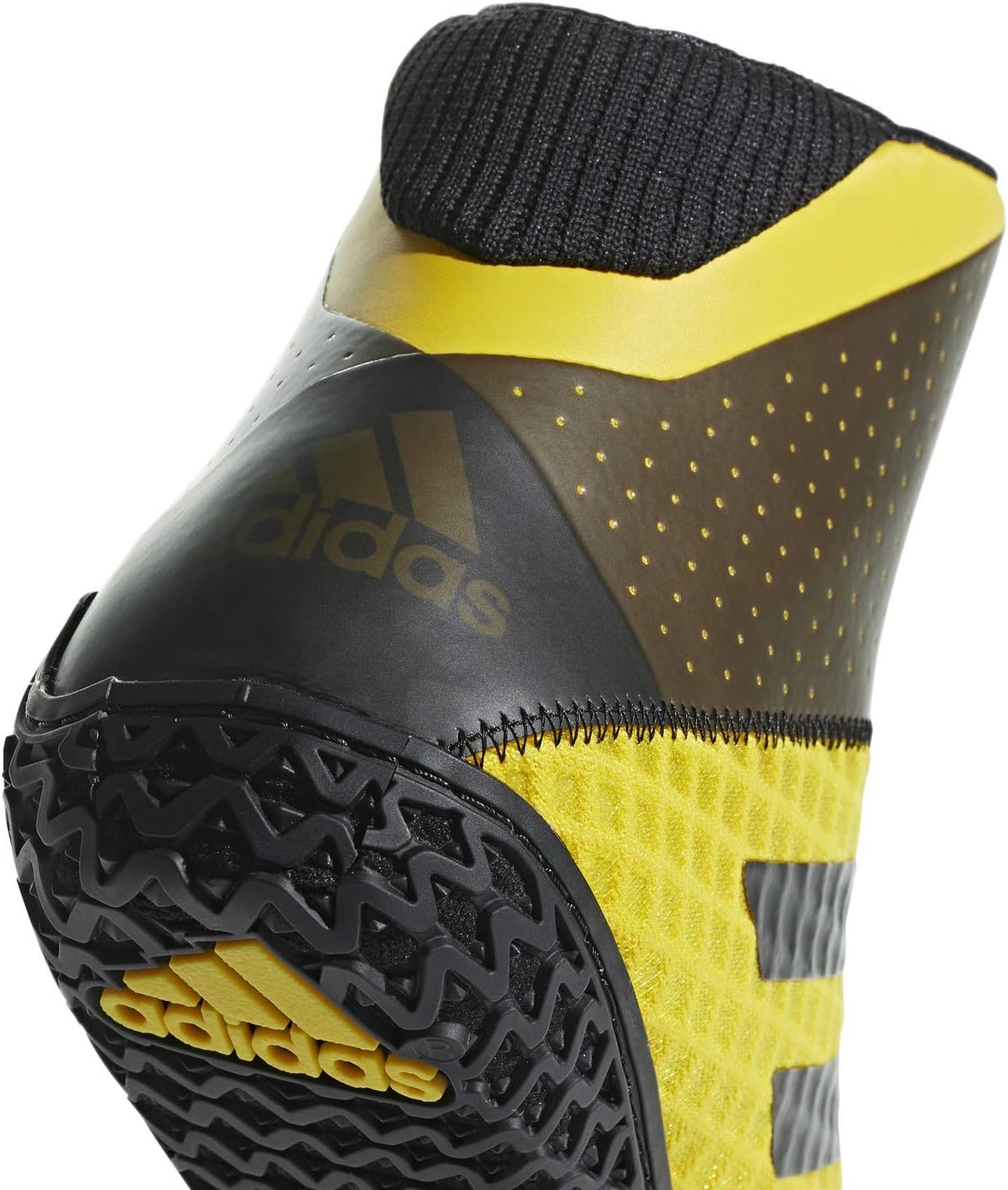 Борцовские кроссовки Adidas Mat Wizard 4, черный/золотой — фото 2