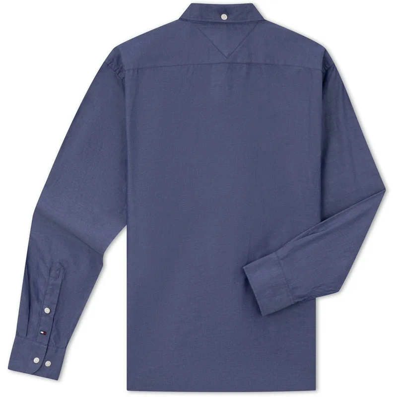 Рубашка мужская с острым воротником Tommy Hilfiger, Blue Gray DXF — фото 4
