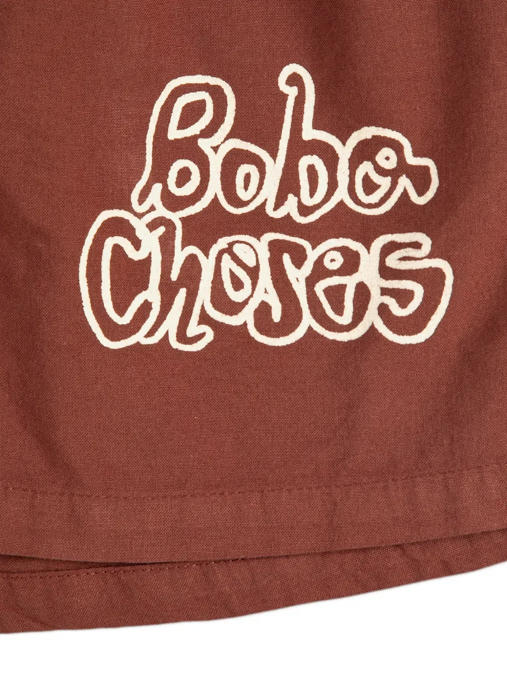 Шорты с логотипом Bobo Choses, коричневый — фото 3