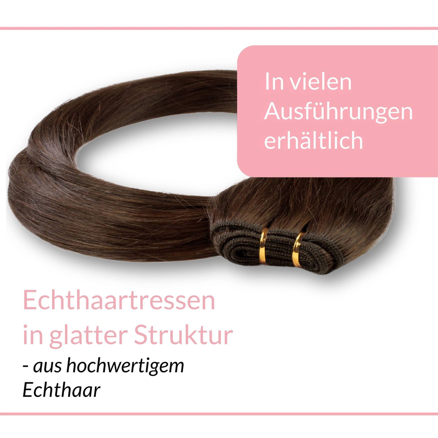 Накладные волосы tresse extensions echthaar #6/3 dunkelblond gold 100g Hair2Heart, 50cm, количество 1 шт. — фото 3