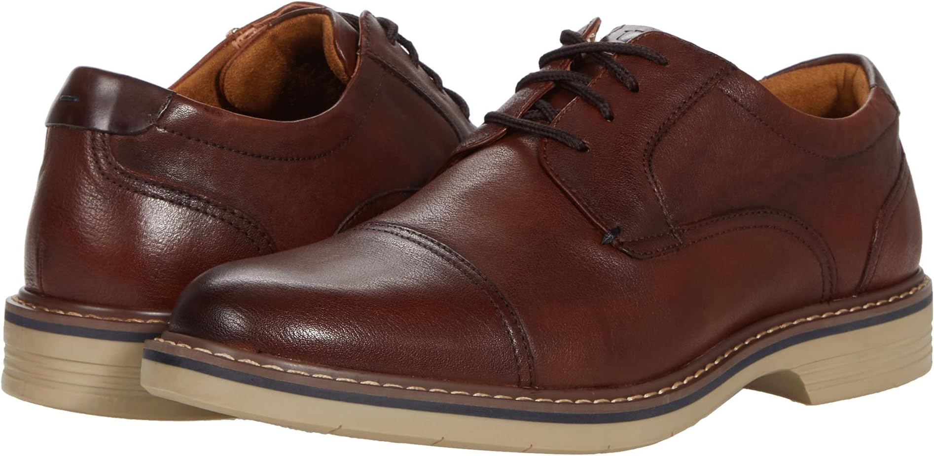 

Оксфорды Norwalk Cap Toe Oxford Florsheim, цвет Cognac Milled Leather