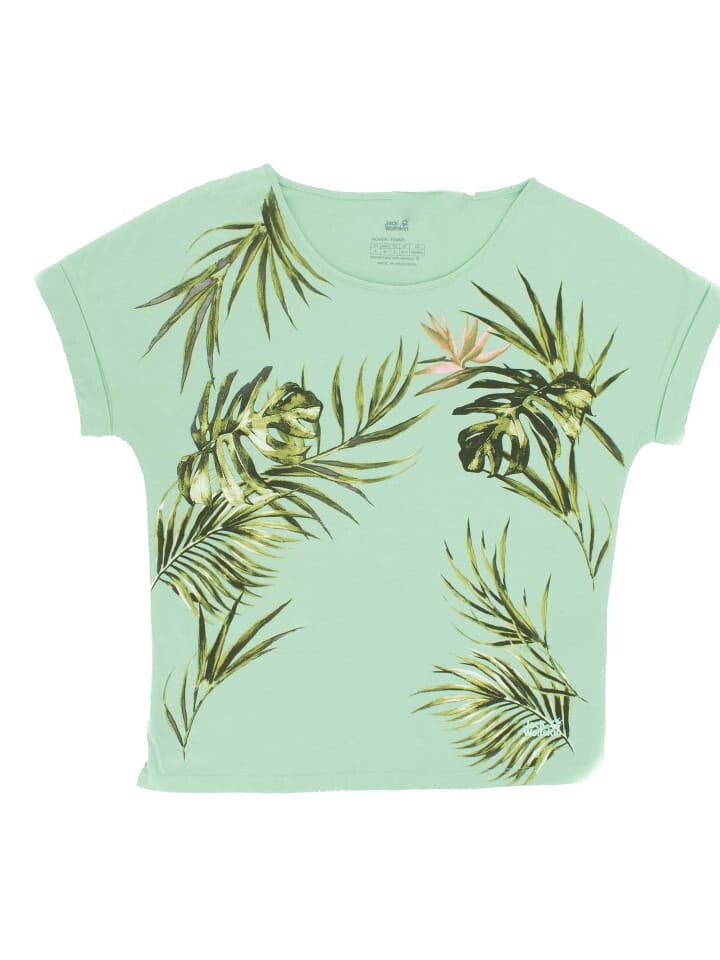 

Футболка Jack Wolfskin Tropical Leaf Tee Women, зеленый