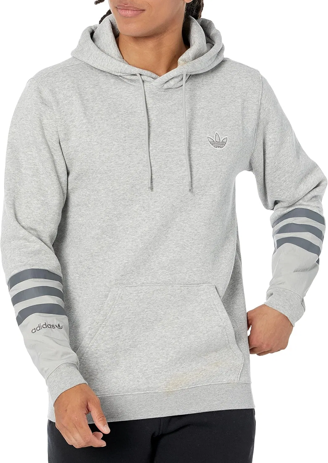 Толстовка с капюшоном Adidas Originals Men's Sprint Fleece, Medium Grey Heather