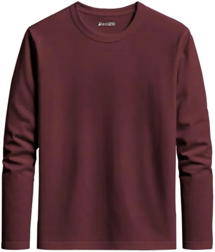 Футболка с длинным рукавом, Generic, набор из 3 шт, Black, Navy Blue, Maroon — фото 4