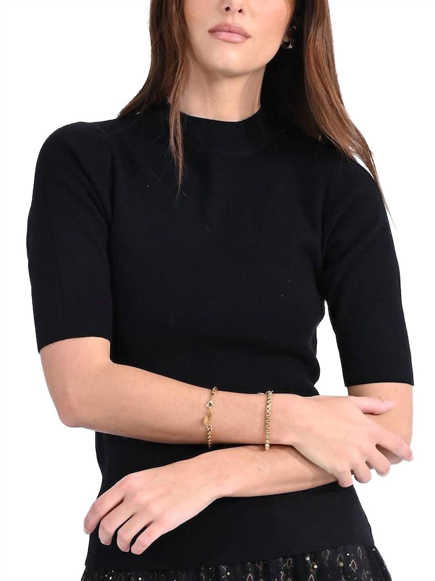 

Свитер с V-образным вырезом Lebeau в черном цвете Lili Sidonio