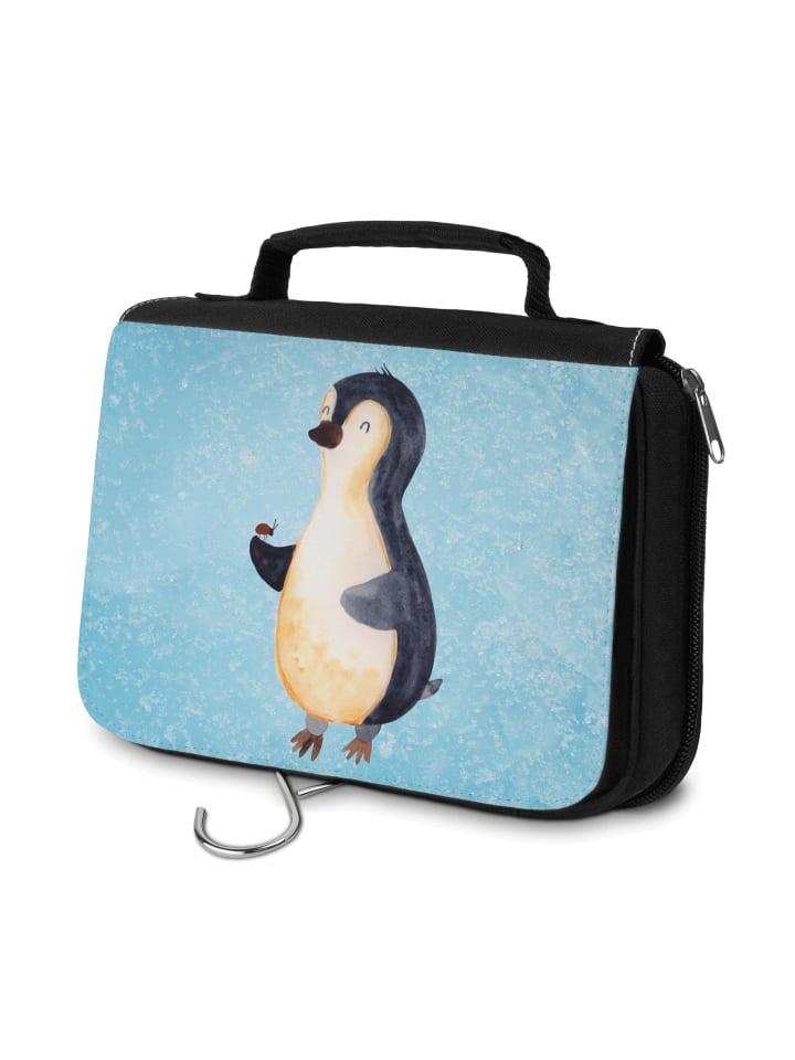 

Mr. & Mrs. Panda Косметичка Penguin Ladybug с надписью "No Saying" (без текста), ледяного синего цвета