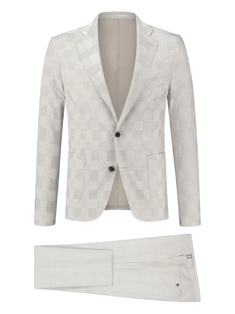 

Однобортный костюм в клетку PAUL ZEIST, серый