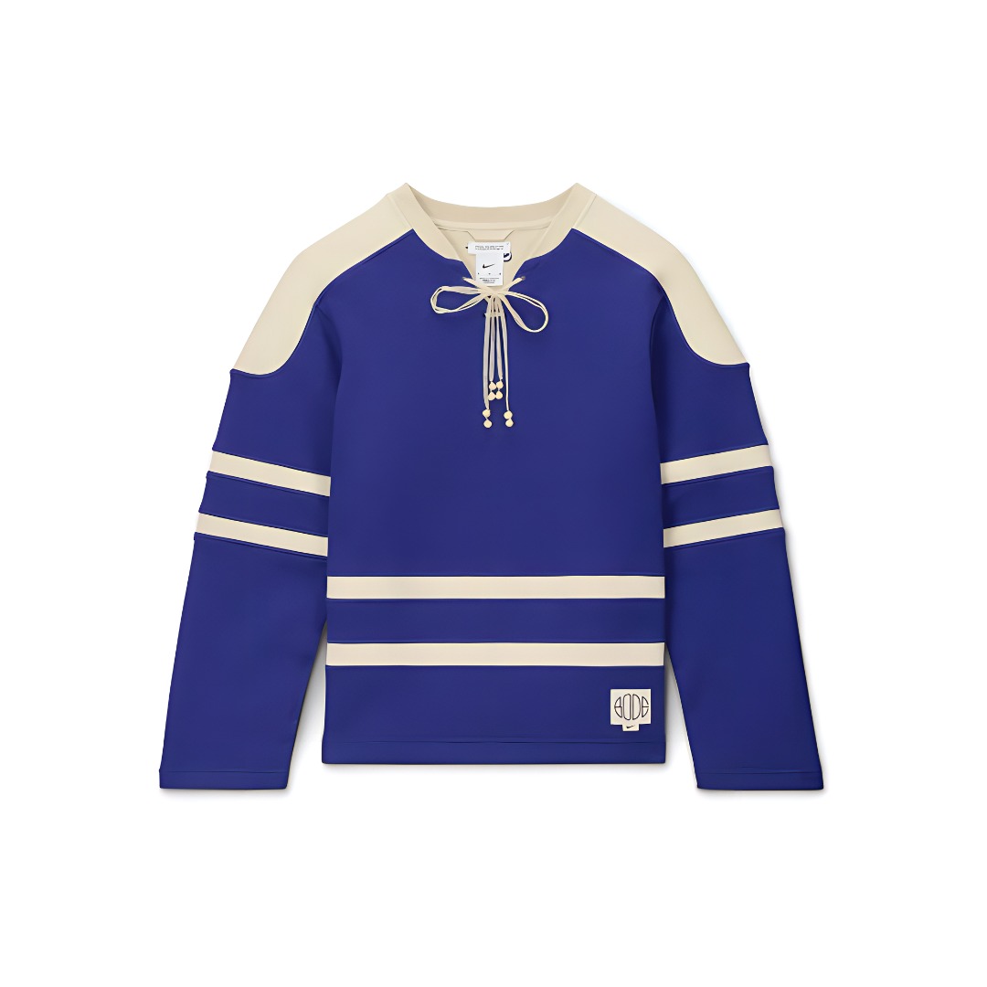 

X Bode Lacing Knit Asia Sizing Nike, темно-royal синий/natural linen белый