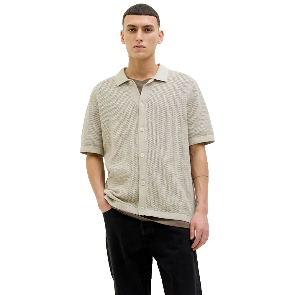 

Поло с коротким рукавом Jack & Jones Blaarto Knit Polo Ss Ln, бежевый