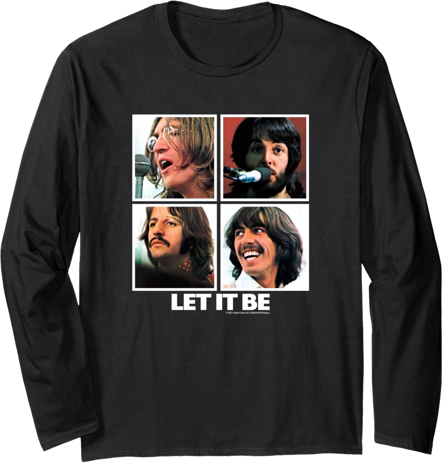 

Футболка с длинным рукавом The Beatles Let it BE, черный
