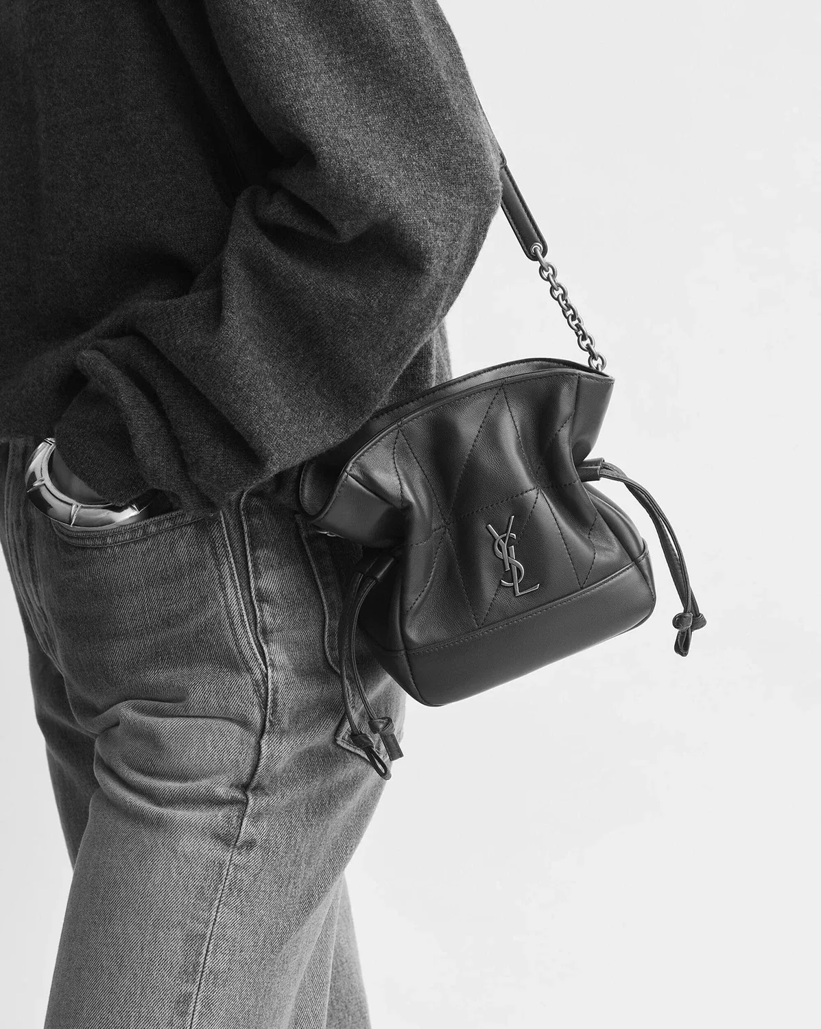 SAINT LAURENT, бежевый — фото 2