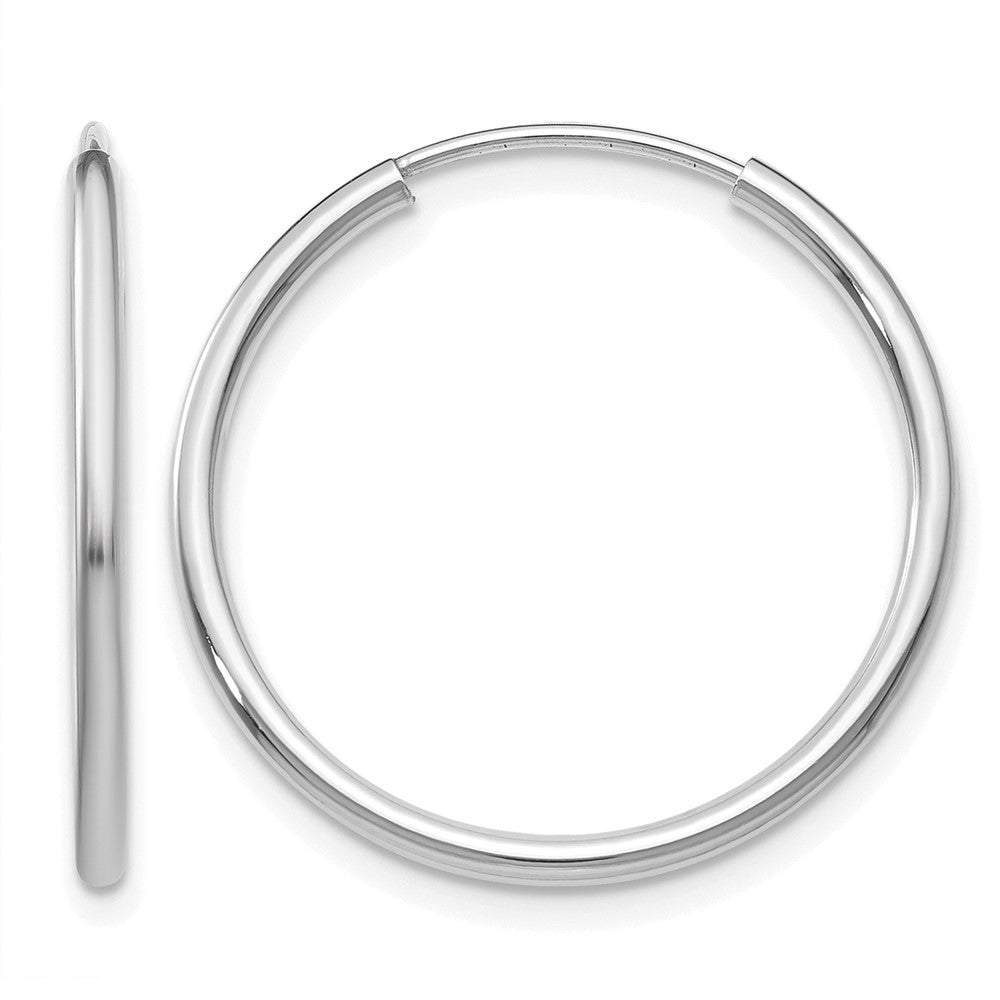 

Круглые полированные серьги-кольца из 14-каратного золота толщиной 1,50 мм, 20 мм Diamond2Deal, белый