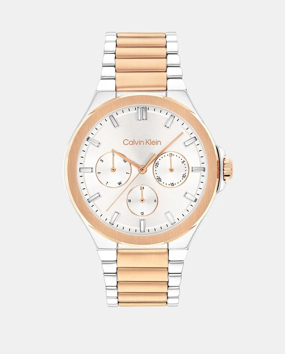 

CK Vibrancy 25100052 Многофункциональные стальные часы Calvin Klein, серебряный