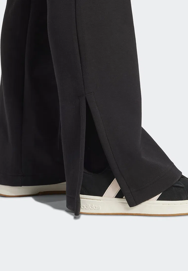 Брюки спортивные, широкие, модель Soft Lux Flared Adidas, черный — фото 4