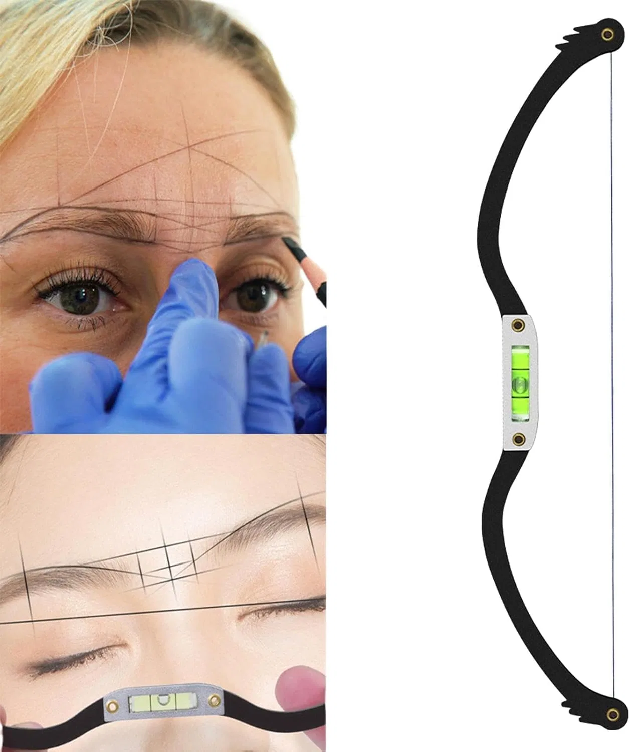 Трафарет для бровей Eyebrow Balance Ruler металлический
