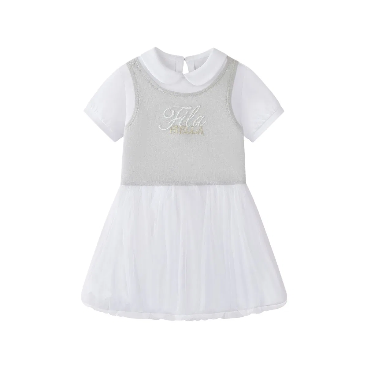 Платье FILA KIDS с круглым вырезом, белое