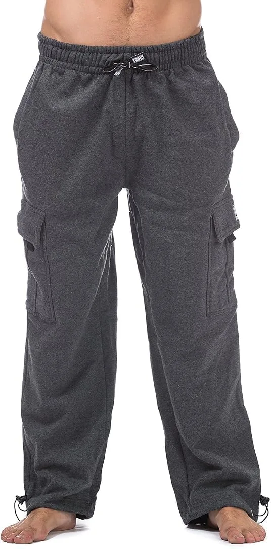 Брюки-карго Pro Club из плотного флиса (светло-серый, черный, темно-серый) Generic, Charcoal