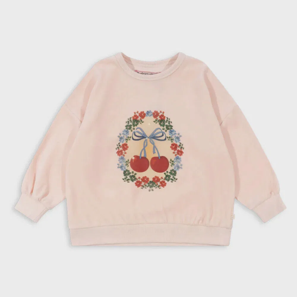Детский велюровый свитшот Creole Pink от Konges Sloejd