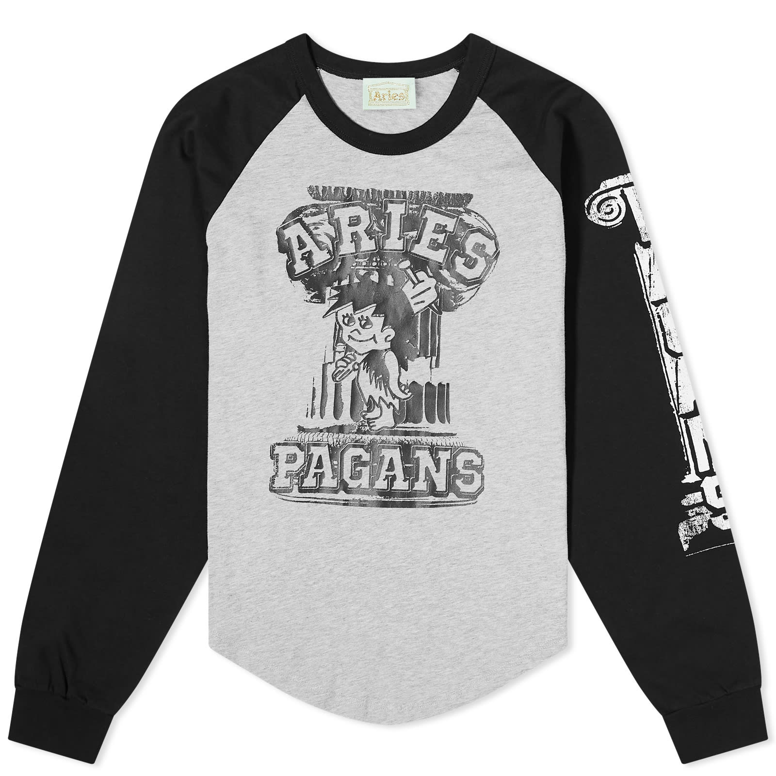 

Футболка Aries Long Sleeve Aged Raglan Baseball T-Shirt, цвет Multi