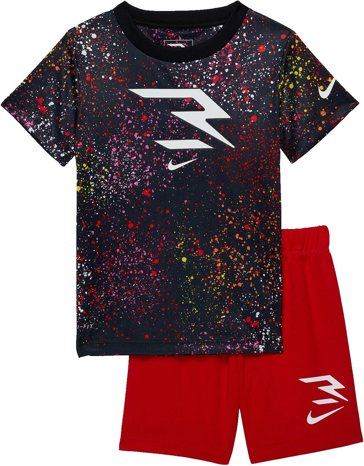 

Детский набор Nike All Over Print Tee Short Set, черный